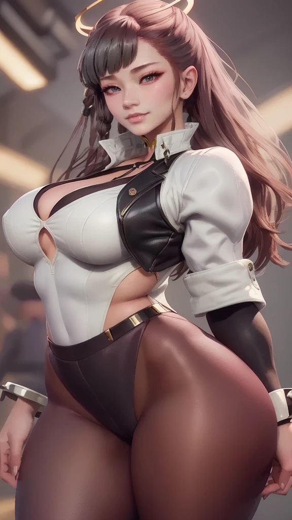 (best quality:1.5, highres, UHD, 4K, detailed lighting, shaders), best quality eyes, perfect hands, perfect finger, white curly haired, gradient hair, big breasts, white bra, big thighs, big butt, white
jacket, white long pants, mature woman , (pov), black background, colorful eyeshadow, dramatic lighting, sparkling eyes, sensual expression, golden earrings, flowing hair, delicate facial features, dark skin, high cheekbones, urban setting, full body, black background, dont look for the camera, lean forward, behind the camera