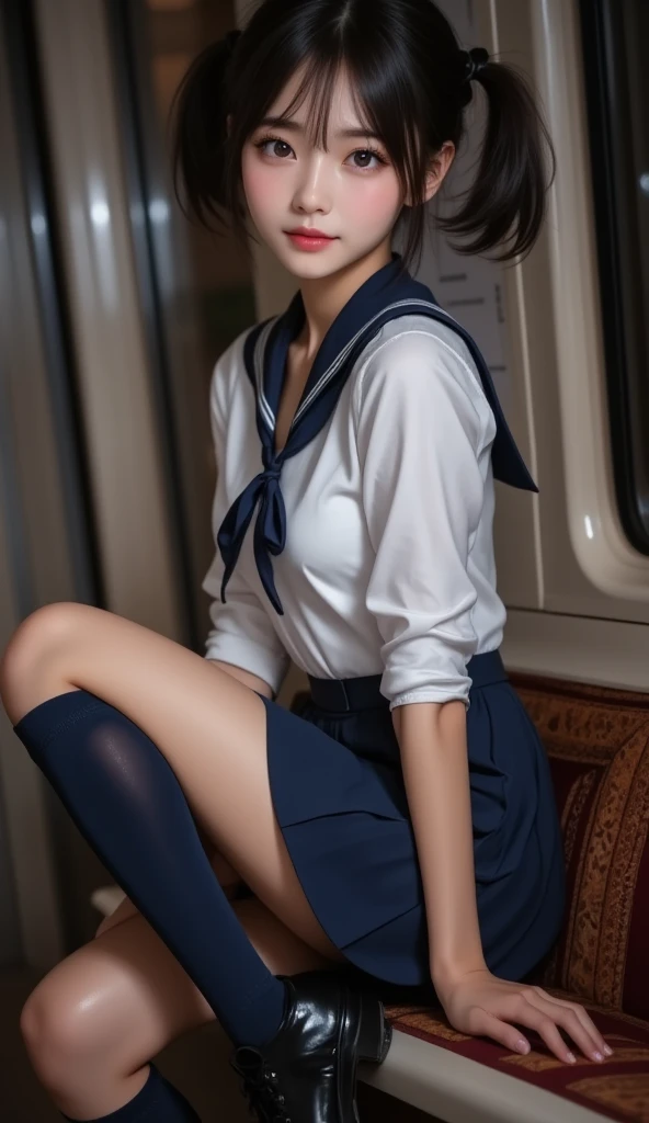 Ulzzang-6500-v1.1, (realistic:1.4), beautiful and detailed girl, very detailed eyes and face, beautiful detailed eyes, incredibly ridiculous, huge file size, very detailed, high resolution, very detailed, best quality, masterpiece, (((simple blazer))), (((pleated skirt))), (((The pattern of the skirt and tie is a tartan check pattern.:1.3))), illustration, very detailed, CG, unified, 8K wallpapers, amazing, fine details, masterpiece, best quality, very detailed CG uniform 8K wallpapers, my face shines, cinematic lighting, 1 woman, 16 years old, ((dynamic pose))), (camel toe), (half), ((pantyhose)), ((Sit with your knees bent and your legs crossed.)), ((whole body))