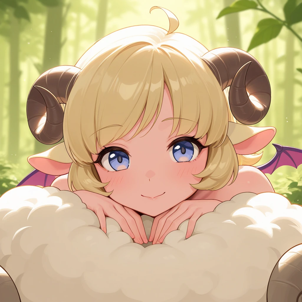 nude, flat chest, sunbathing, 8 years old, lying down, loli, outside, smiling, sunny, bright sunlight, eyes closed, grass, blonde hair, poiny ears, hat