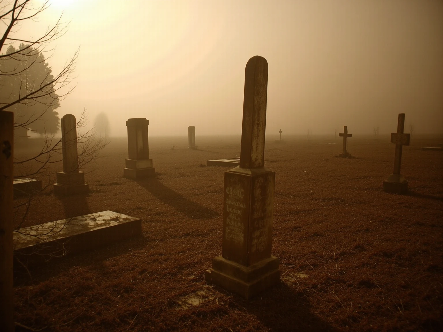 A forgotten graveyard where each tombstone is shrouded in ghostly linens, the fabric moving with no wind to stir it <lora:Shadowy_Linens:0.9> <lora:EnvyBetterHiresFixXL01:0:hr=1>