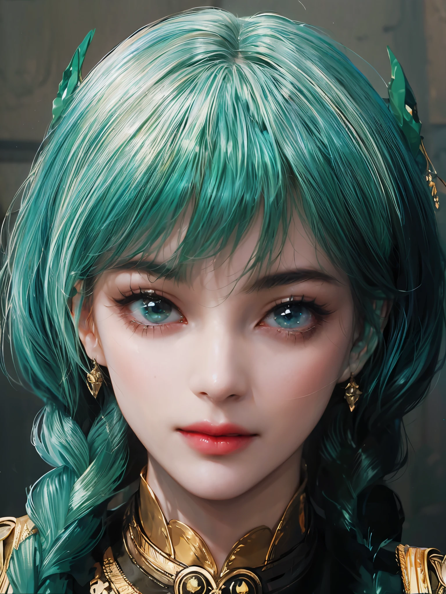 (high quality), (masterpiece), (detailed), 8K, Hyper-realistic illustration depicts (Japanese girl1.3) with striking features, adorned in vibrant (slime attire1.2) that glistens with iridescent colors. Her (intricate hair1.2) is styled in a mesmerizing updo, while her (expressive eyes1.3) shine with an otherworldly intensity. In style of Hajime Sorayama, trending on Artstation.