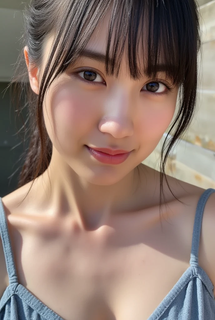 1 top quality girl　Very cute beauty　small, Bright Eyes　Shine, Shine肌　18-year-old, Black Hair　A clean and bright look, , and a cute　Beautiful Bangs　Big Breasts　School　high school　Nude Erotica
