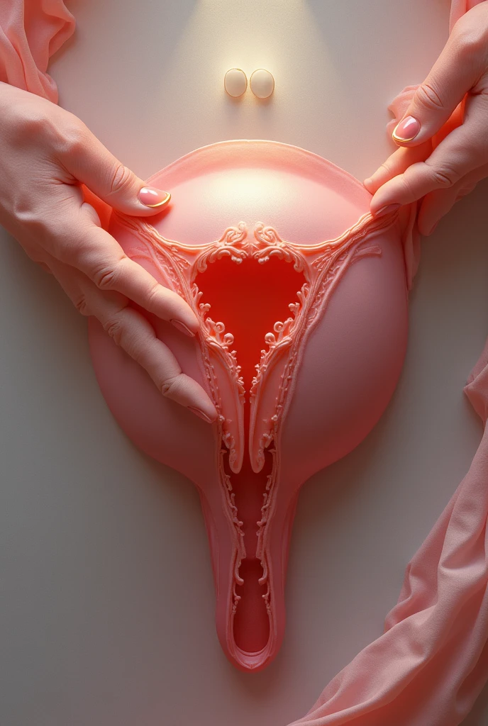 A 20 year old woman showing her vagina