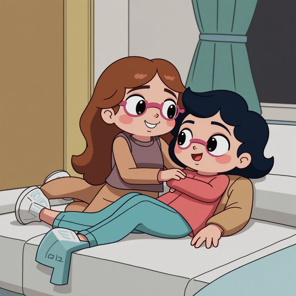 Ralph Bakshi Style, Curvy blue eyed mother with long wavy black hair and small breasts fucking her son, (pubic_stubble):5.0, (mother and son:2.0):3.0, (incest sex)5.0, lewd:2.0