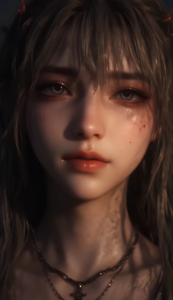 Highest quality, masterpiece, look up, cute,(Horror),(((少女の美しいzombie))),(zombie),(This girl is dead),Trying to bite,(((Bleeding,Injured))),(((Shedding tears of blood))),((口からBleeding)),((Covered in blood)),(A body covered in wounds),((zombieに身体中を噛みつかれた)),((Sexy)),(sexy),((Small breasts)),(Baby Face),(Middle school students),Blonde,(((Masturbation))),((semen)),Beautiful Style,(((Lower body exposed))),((Pale skin)),(Sensual look),Sexy表情,Expressions of delight,Crazy Smile,((Ahegao)),(Dark atmosphere),(Dark atmosphere,fear),((Dim lighting))