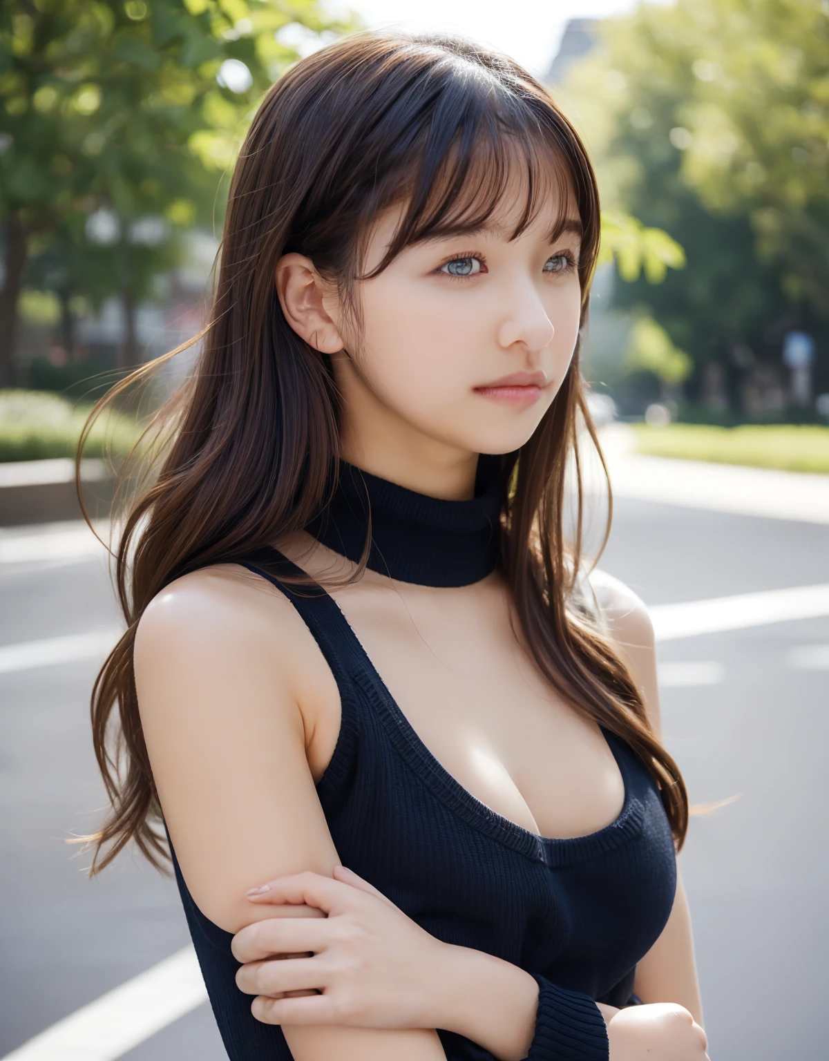 ulzzang-6500-v1.1, (Raw Photos:1.2), (Photorealistic:1.4), Beautiful detailed girl, Very detailedな目と顔, Beautiful detailed eyes, Ridiculous, 信じられないほどRidiculous, Huge file sizes, Super detailed, High resolution, Very detailed, Highest quality, masterpiece, Animal ears, ((Japanese girls' high school uniform)), An illustration, Very detailed, CG, Unite, 8k wallpaper, wonderful, Fine details, masterpiece, Highest quality, Very detailedなCGユニフォーム8k wallpaper, Light on face、Cinema lighting、