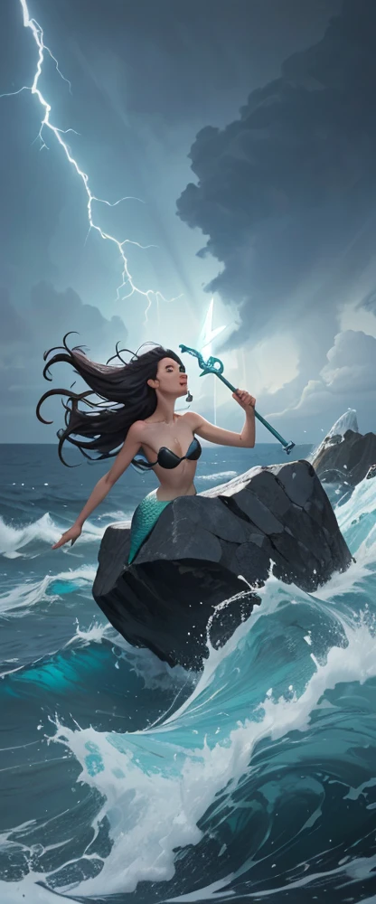 magical ocean goddess, water, spray, waves, finely drawn eyes, 8k resolution, concept art, dynamic lighting, hyperdetailed, intricately detailed, Splash, Unreal Engine 5, volumetric lighting