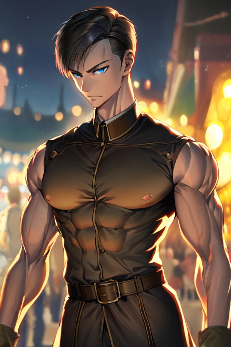 Male, Just one boy, Best quality, 4k, high resolution,slim body, perfect smile, gorgeous, light skin,white skin, ahegao face(hentai face) ,black hair,wearing harness only, (not wearing top clothes),Wearing short pants( stuck in lower body), wearing black fingerless gloves,,1 boy, solo, seductive look, elegance and charm, (masterpiece, best quality, high resolution), looking at the viewer, standing, (intricate and beautiful:1.2), (detailed light:1.2), (soft light, side light), (high resolution textures) , holding leash in hand(chain leash), outdoor, Burmese boy, wearing harness ,outdoor background, sun light, attractive,young,(masterpiece:1.3), (disorganized:1.3), (highest quality:1.3), perfect anatomy, detailed face, front view, perfect right hands, looking at viewer, (Super detailed:1.3), (best shadow:0.7), (treated hair), fine eyes, beautiful eyes, young aged male, alone, standing,closed_mouth, , outdoors,Thick thighs, arrogant face, thin body