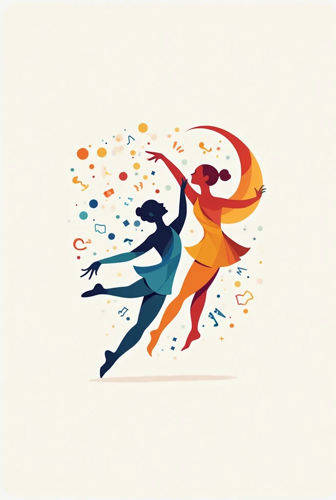 Dance elements in black background