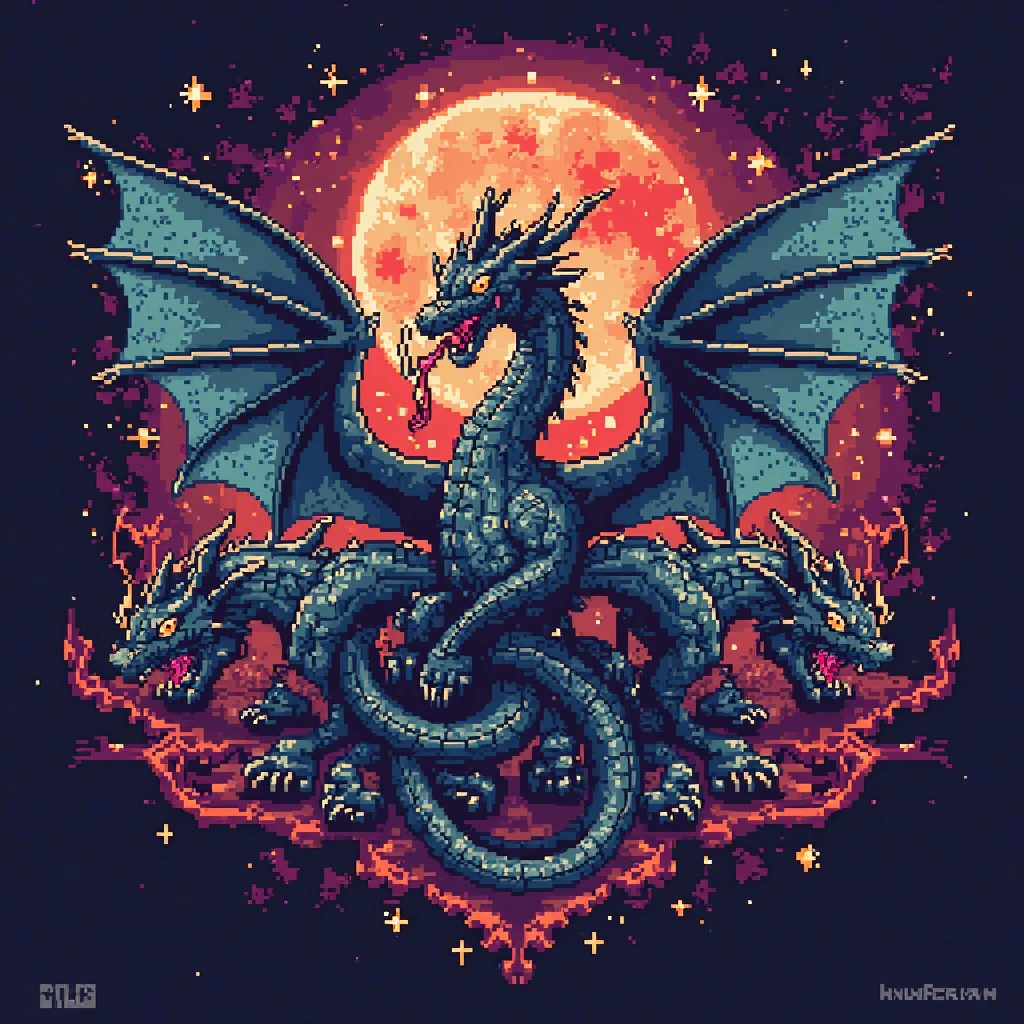 book cover, dragon inside a circle
