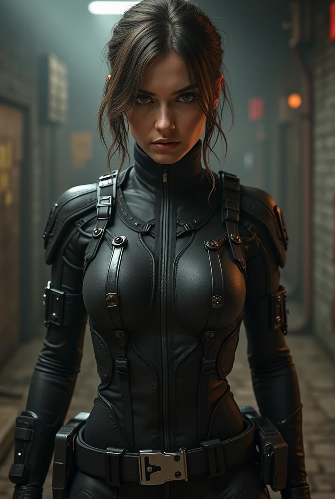 20-year old large-breast woman with cleavage:1.4, 1woman, solo, 3D neon art of a woman's body, matrix style black micro sunglasses, (((aiming with a short gun))), (looking at camera), aerial view of blade runner neon-noir city background, perfect composition, beautiful detailed intricate insanely detailed octane render trending on artstation, 8K artistic photography, photorealistic concept art, soft natural volumetric cinematic perfect light, chiaroscuro, award-winning photograph, masterpiece, oil on canvas, Raphael, Caravaggio, Greg Rutkowski, Beeple, Beksinski, Giger