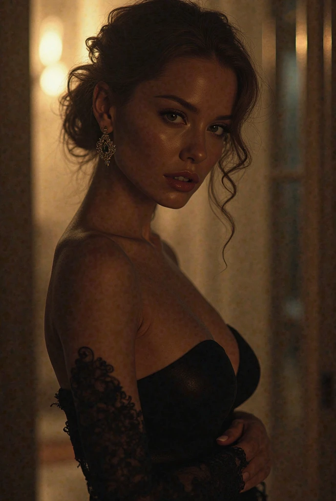 (best quality,4k,8k,highres,masterpiece:1.2),ultra-detailed,photographic, cinematic image,(realistic,photorealistic,photo-realistic:1.37),vivid colors,sharp focus,physically-based rendering,(professional,studio lighting),(portraits:1.1),a 1920s woman wearing a boned corset,beautiful detailed eyes,beautiful detailed lips,anatomically perfect,correct hands,correct fingers,natural pose,(closed room:0.9),(light:0.9)