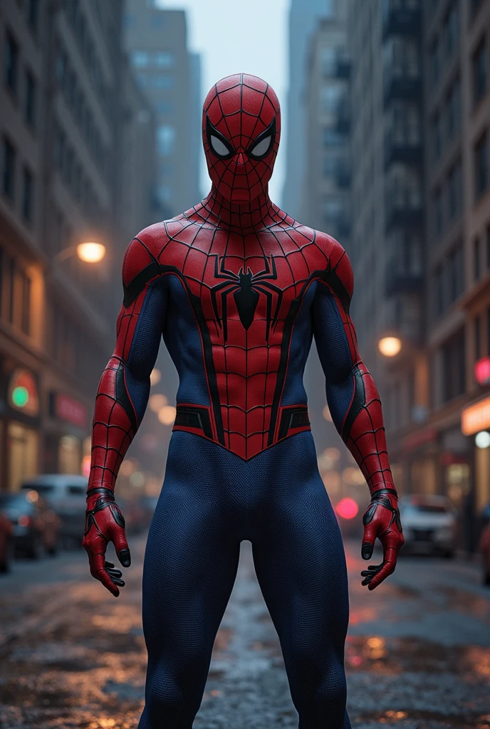 An image that represents the resilience of man in battle, let it be spiderman