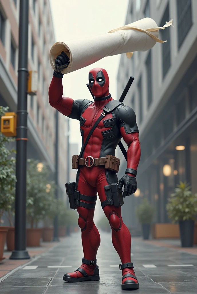 Deadpool saying something