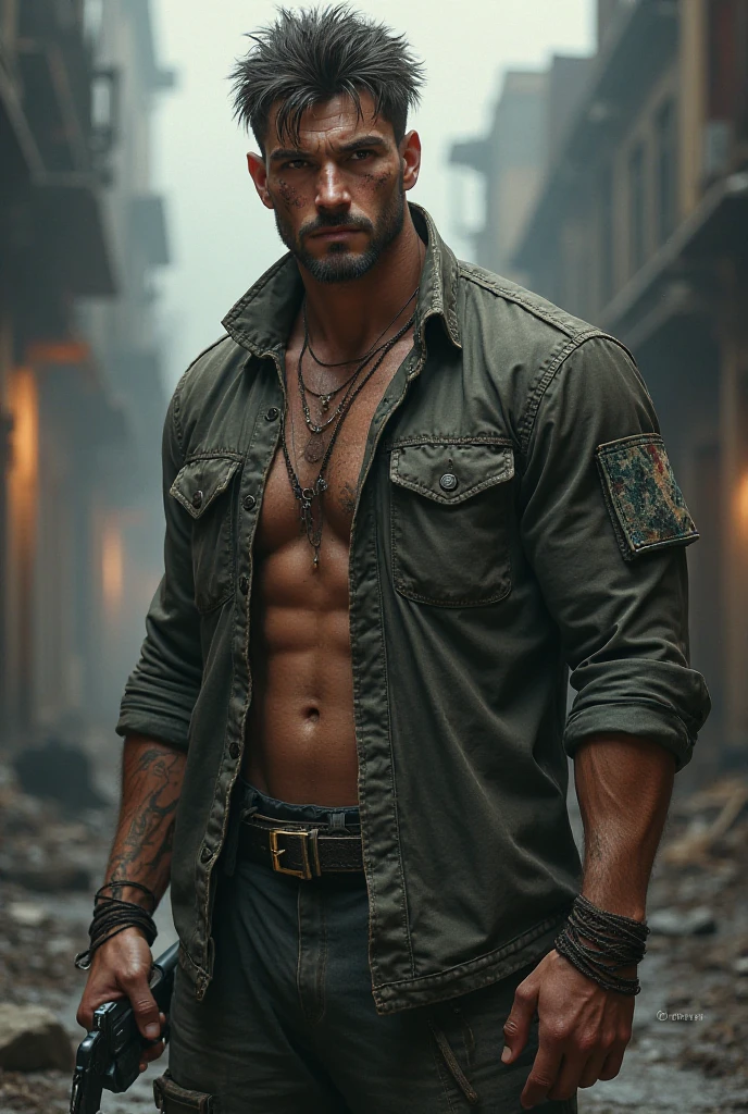 nuked, handsome, young male, hard chest, six pack, v-cut, long dick, strong dick, 8k