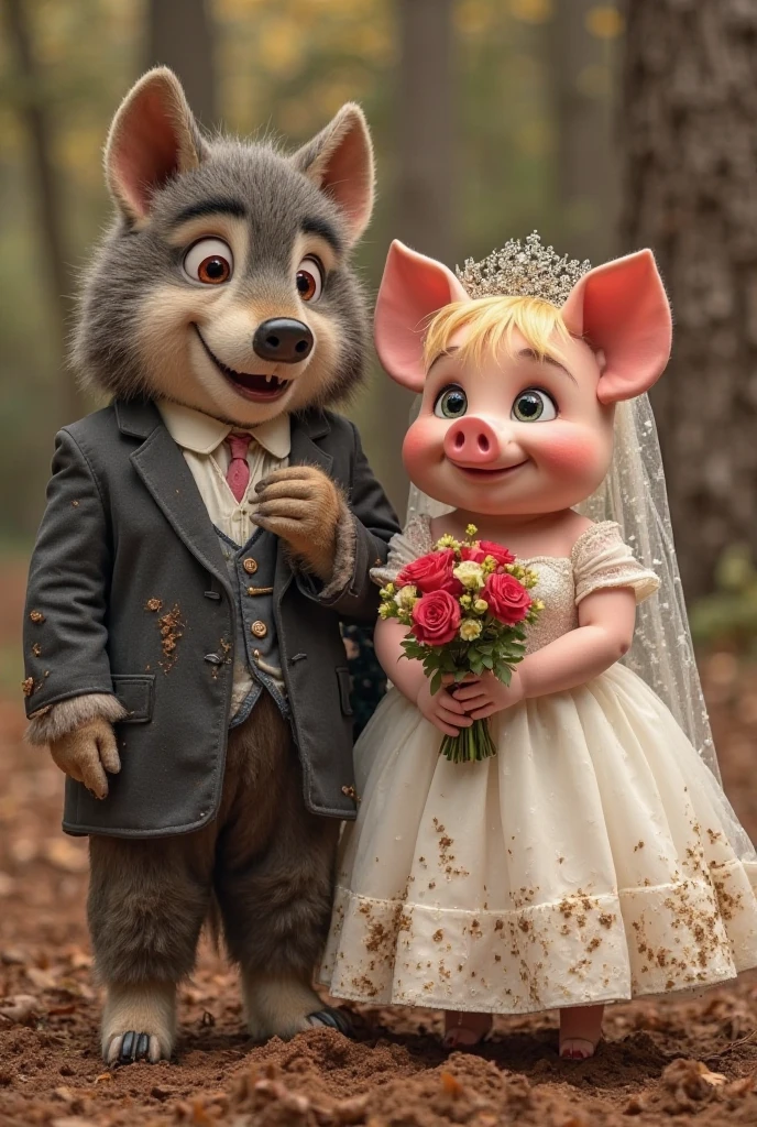 Zombie Marrying a Pig

