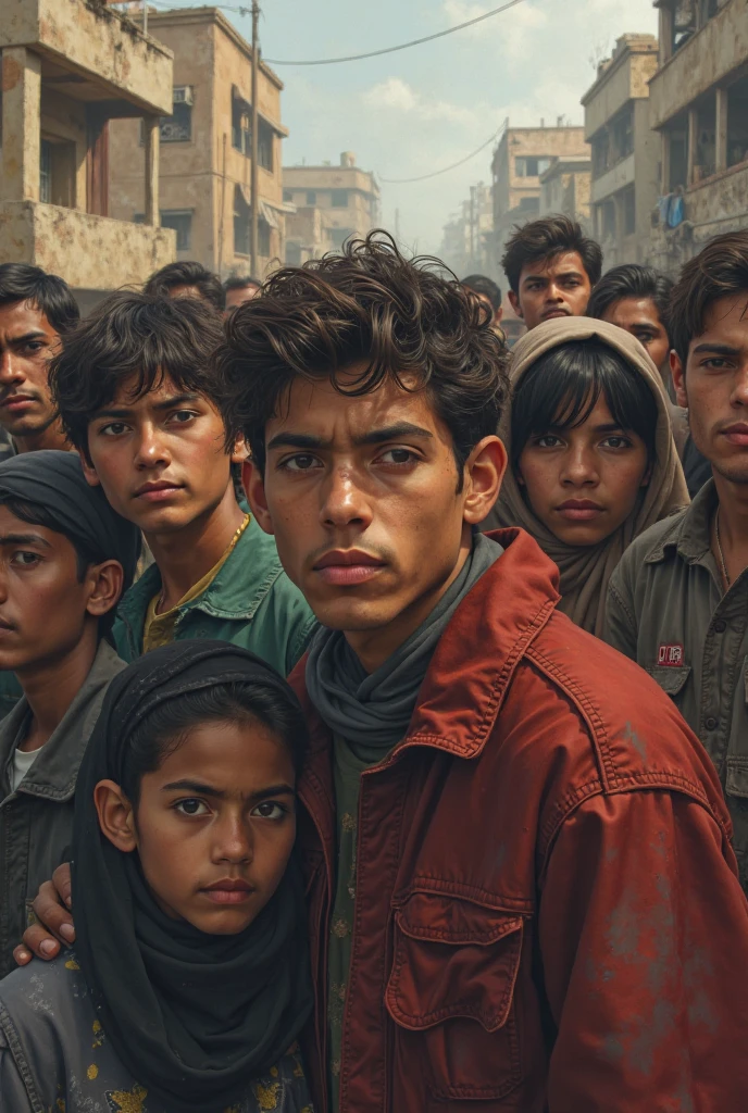 A young man of 25 years,Mexican, accompanied by a 12 year old , Huye do de zombies