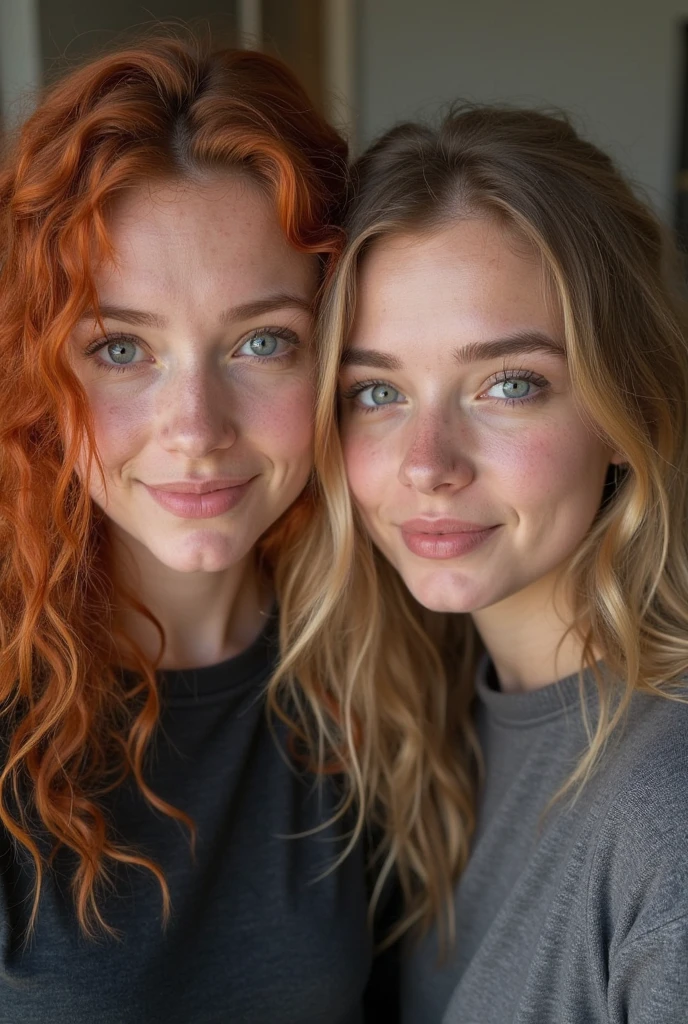 A very beautiful girl 18 years old white skin smile freckles in her face green eyes long orange hair wearing a beautiful red dress off shoulder in London 