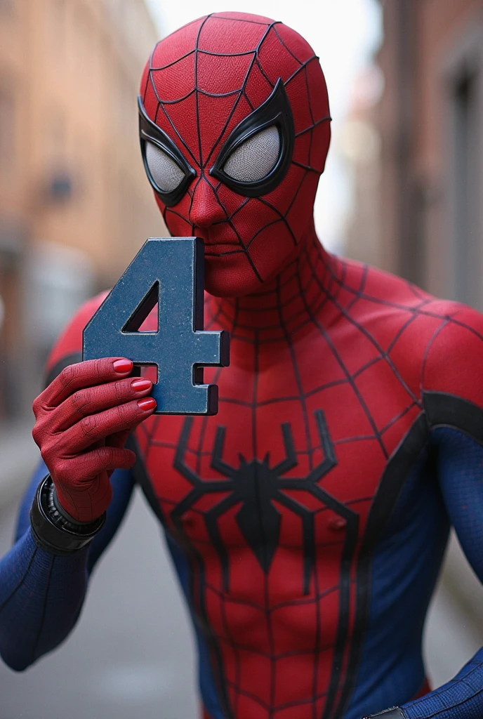 Photo of Spider-Man Pointing at Spider-Man with sign that says "she knows nothing"