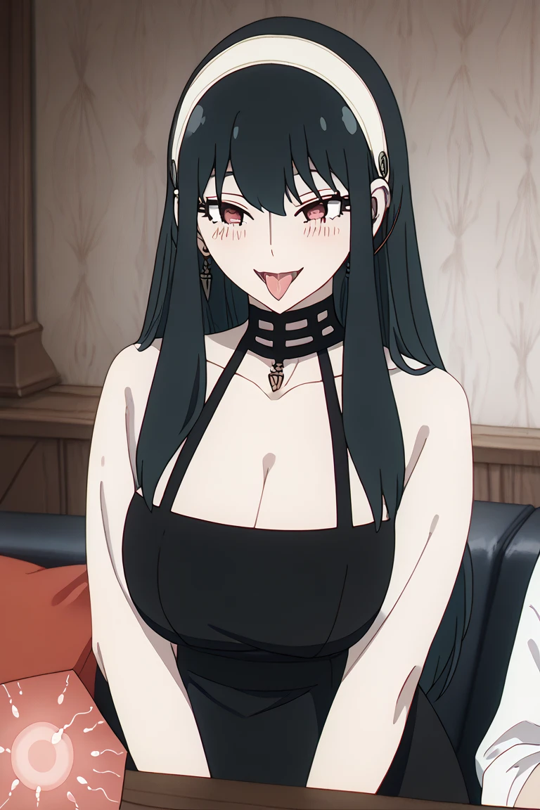 (masterpiece:1.2, best quality), (finely detailed beautiful eyes:1.2), (beautiful detailed face), colorful, hyper detail, intricate details, wallpaper, 1 girl, 独奏, echidna, black dress, (detailed fantasy outdoors background), large breasts, looking at viewer, sidelocks, white long hair, hair ornament, [navel], upper body, long sleeves, pale skin, blush, surprised, shocked, pointing at self,Big Breasts、