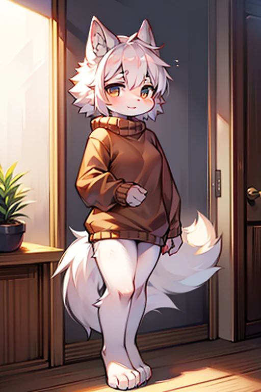 score_9, score_8_up, score_7_up, source_anime, 1girl, solo, nanachi-helmetless,narehate, nanachi (made in abyss),green eyes,white hair,sidelocks,long hair,furry,tail,animal ears ,erect nipples, hard nipples, nude, open mouth,blushed, street, prostitution, wet, fluffy body, view from side, pay for sex, full body