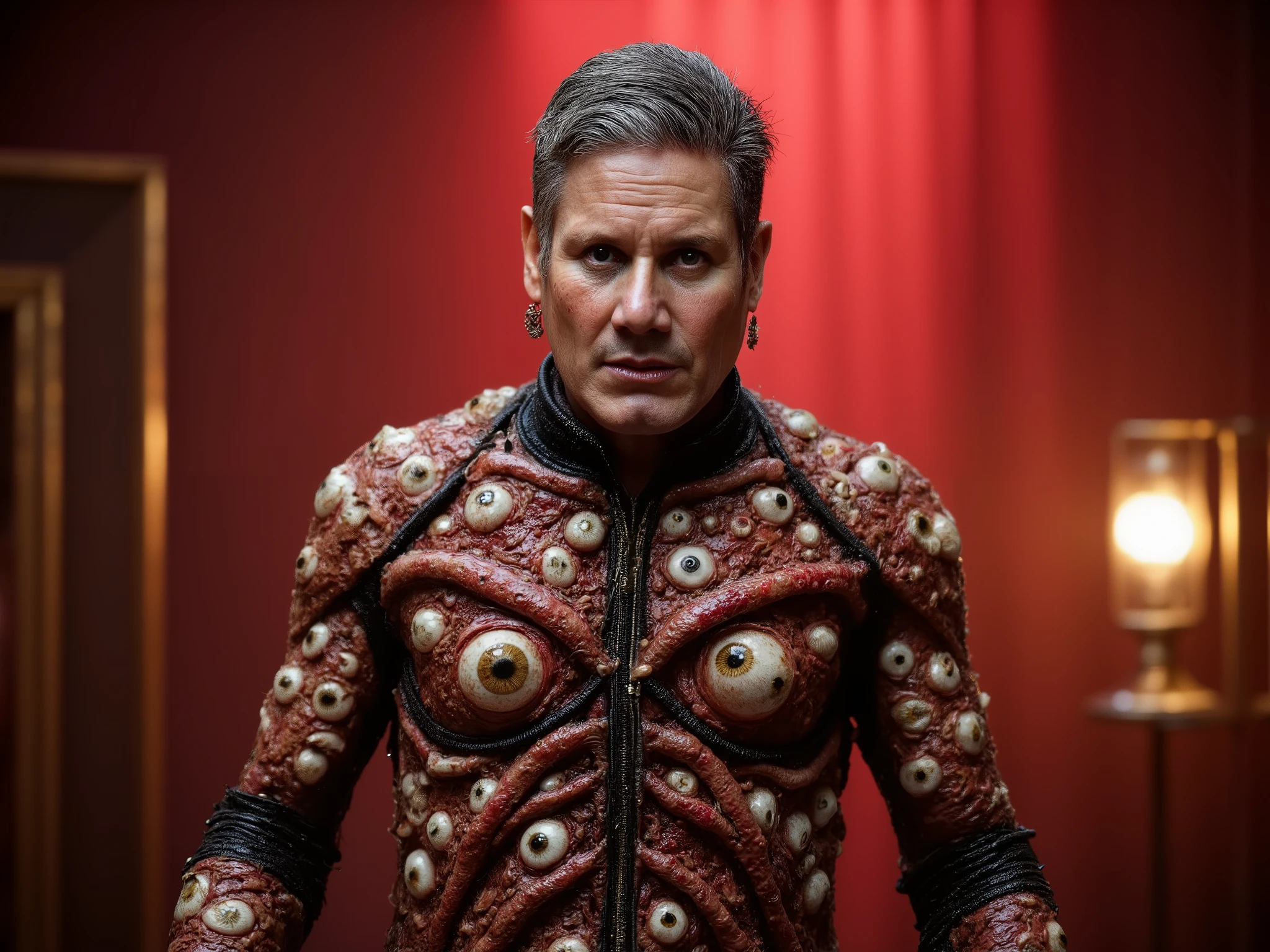 Keir Starmer a monster made of eyeballs, highly detailed, photorealistic, 8K, hyperrealistic, dramatic lighting, gothic horror atmosphere, dark fantasy, ominous, surreal, unsettling, twisted 1984, creepy, monstrous, eyeball creature, horrifying, unsettling, nightmarish monster made of eyeballs,visceral,grotesque monster made of eyeballs,grim,sinister,macabre 1984,unnatural,bizarre,otherworldly,uncanny,dark,sinister,foreboding,eerie,supernatural,unsettling,twisted,gruesome 1984,ghastly,disturbing,haunting,malevolent,eldritch monster made of eyeballs,frightening,petrifying 1984,terrifying,chilling,horrific Keir Starmer,dreadful,monstrous Keir Starmer,grisly,horrifying,gruesome,sinister Keir Starmer,malevolent,sinister,ominous,foreboding,grim,dark,gothic,shadowy,moody,dramatic,haunting,unsettling,twisted,surreal,nightmarish,bizarre,uncanny,otherworldly,unnatural,visceral,grotesque