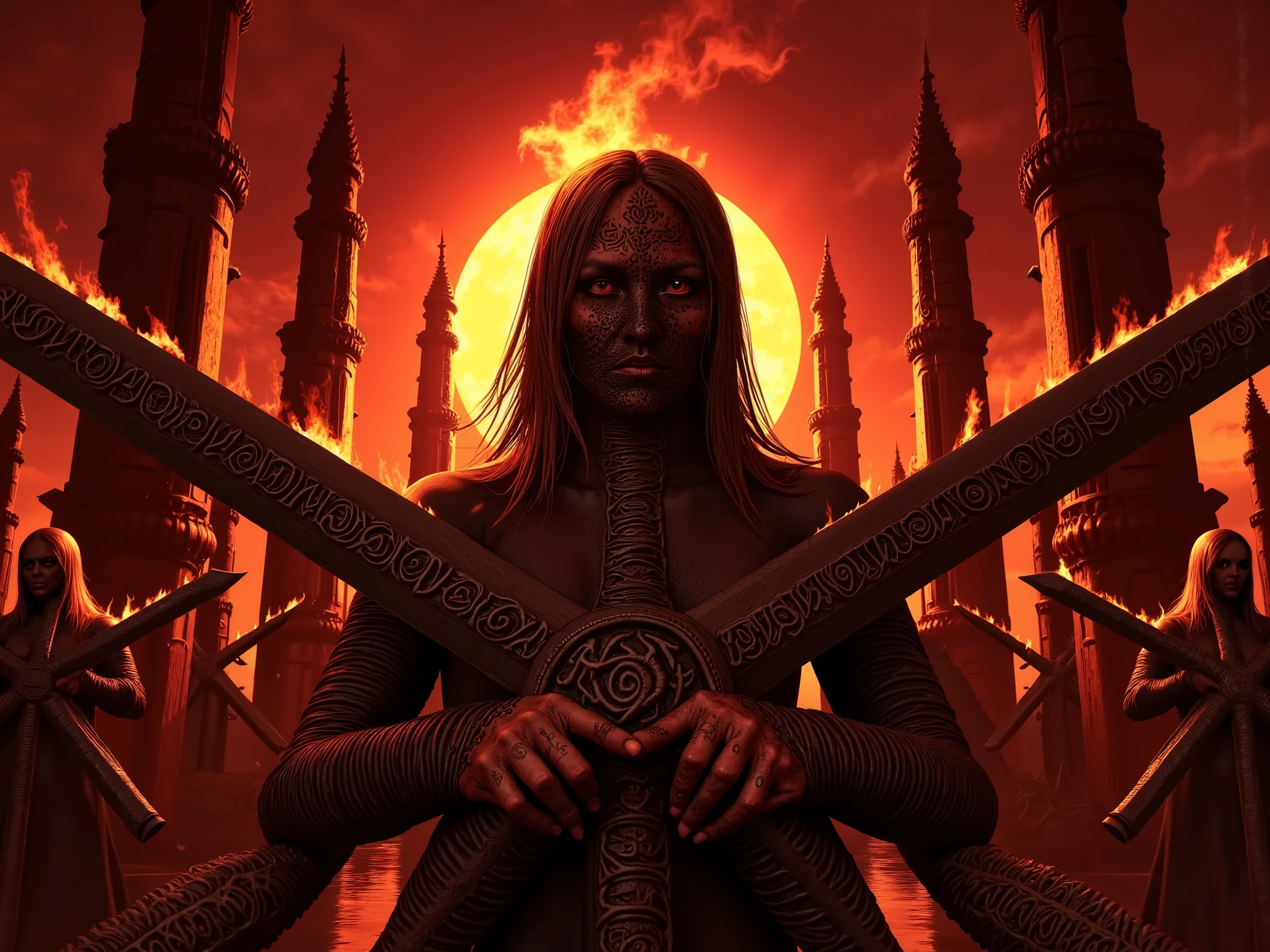 Aesthetic: Dark minarets, burning script, crescent-shaped blades, branded flesh. Imams mosques.
Doctrine: Submission is freedom. 1984.
