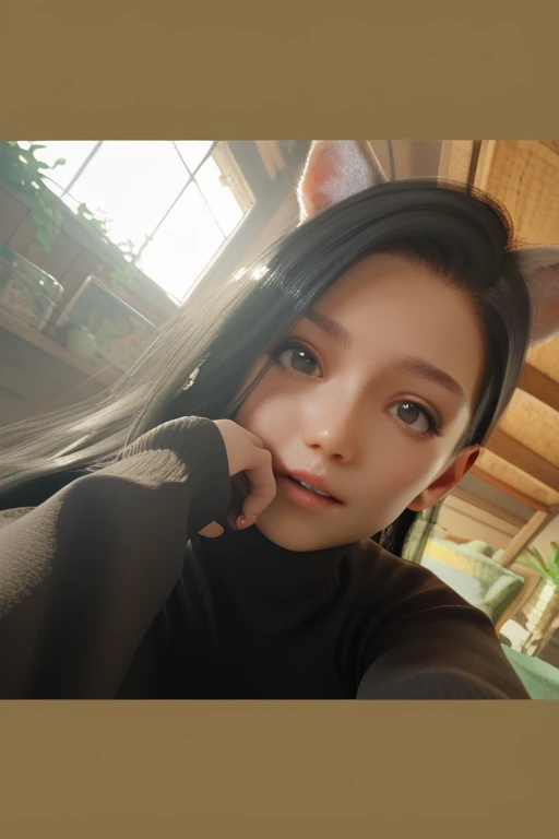 there is a woman with long hair wearing a pink hat, ulzzang, Kson Nana Wooah, Kwon Nana, Kwon Nana, neat hair with bangs, portrait of Kwon Nana, Kwon Nana straight bangs, brown hair and bangs, the hime cut, Kwon Nana