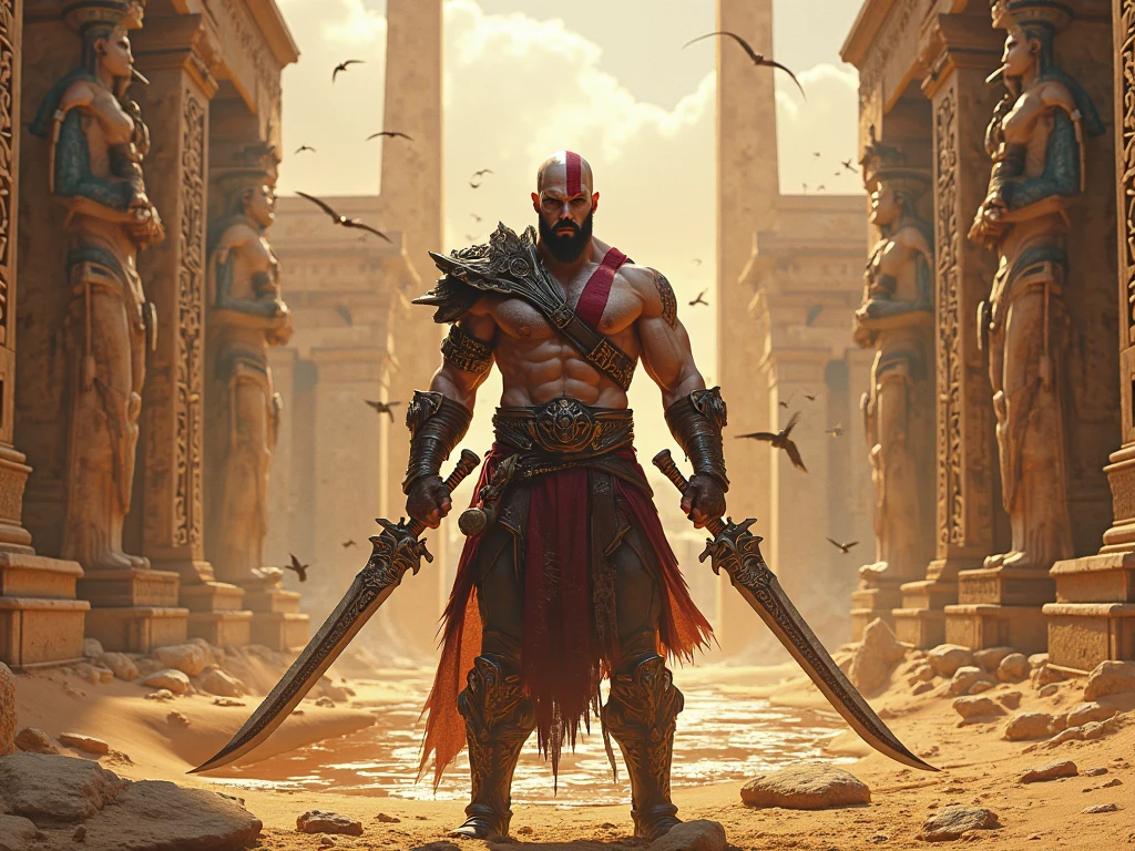 kratos game god of war in egypt