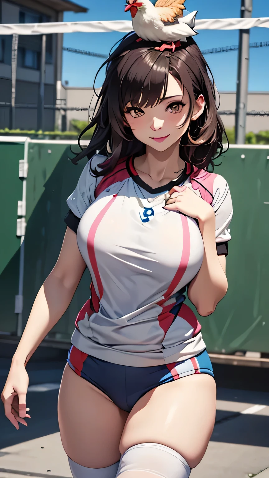 ((((perfect anatomy, anatomically correct, super detailed skin)))), 1 girl, japanese, 16 years old, volleyball player, shiny skin, watching the view,
beautiful hair, beautiful face, beautiful detailed eyes, brown eyes, (long hair:1.7, side ponytail:1.5), babyface, mole under eye,
beautiful collarbones, beautiful body, Beautiful breasts, beautiful thighs, beautiful legs, large breasts:0.5, seductive thighs, cameltoe, bare arms, bare hands, bottmless,
((symmetrical clothinetallic)), (((buruma))), ((sleeveless volleyball uniform)), ((elbow pad)), ((kneepad)), buruma, buruma, break,
smile, sitting floor, ((((m leg, spread legs))),
(beautiful scenery), morning, ((volleyball cort)),
(8k, top-quality, masterpiece:1.2, extremely detailed), (photorealistic:1.2), beautiful illustration, natural lighting,