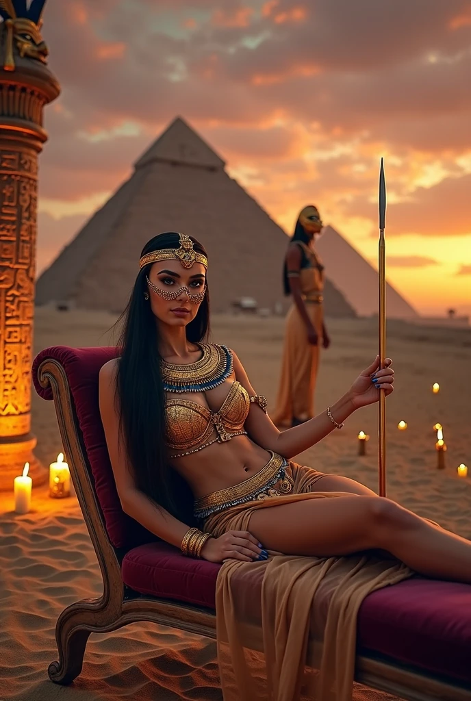 Cleopatra in Egypt dressed