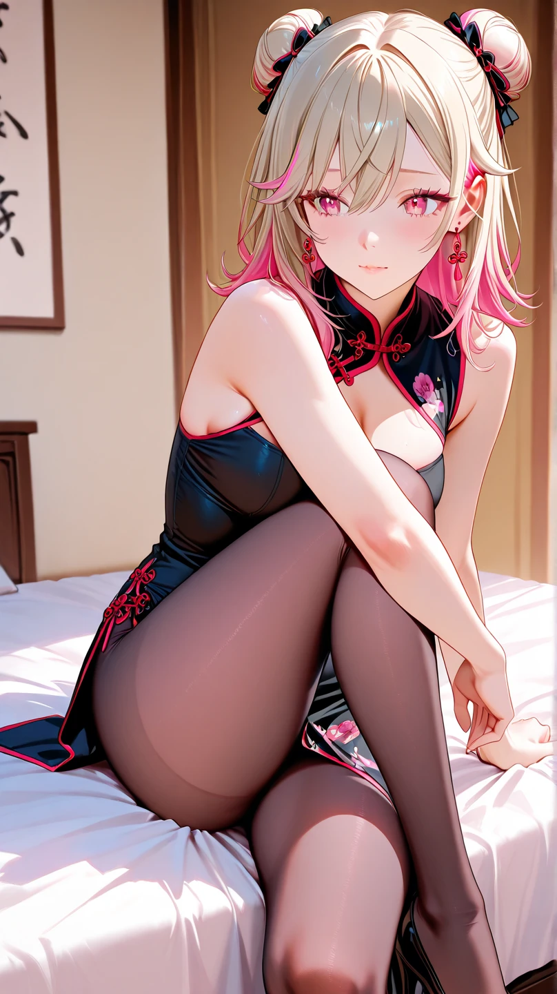 nsfw,((One girl)), Great face and eyes,, (Stunningly beautiful adult woman), Blonde twintails, big-breasted high school girl ((China dress))Lying in bed, rubbing her breasts, eyes closed, crying, nsfw,((1man and 1woman,having sex))),Vagina Penis, (((((vulgarity))))) ,(((((cum in pussy))))) Masterpiece, Highest quality, 1 Girl, solo, (Chest exposed:1.2), (Nipples:1.3), (nsfw:1.3), vapor, (Sweat:1.3), (Orgasm Facial,1.7), (Shidoro:1.3), Sweat, (penis:1.3), 1 boy, (ejaculation:1.5) Buckshot