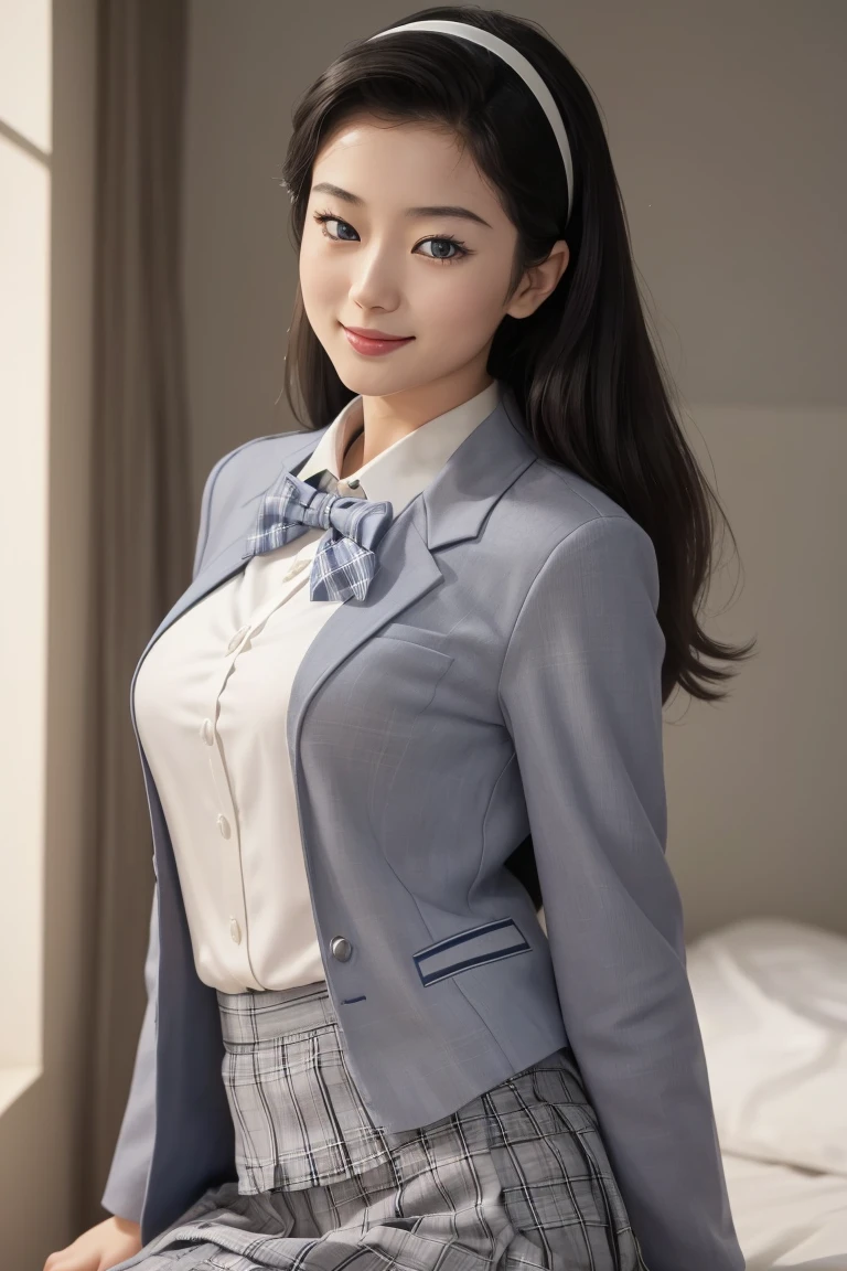 a close up of a woman in a formal office suit posing for a picture, sexy girl, good young girl, beautiful arabian girl, arabian goddess, arabian girl, midle east asian girl, hot with shining sun, reluvy5213, oppai, young and cute girl, very beautiful girl, 22 years old, lovely woman, jaw-dropping beauty, arabian sexy girl, blazer, white shirt, formal trouser, booty, trouser, denim trouser,((pastel blue drill trouser, dark blue blazer, white shirt under blazer)), butt to camera, showing back