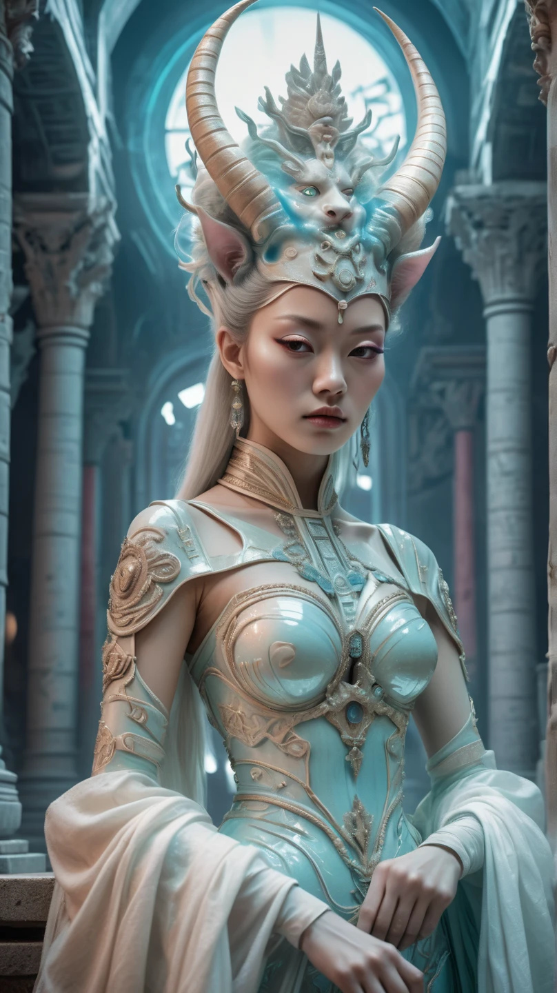 Full body portrait, beautiful fantasy Catwoman in hijab, shiny metallic jeweled depth, glowing smoke neon eyes, hoarfrost metal lace, fantasy, sunlight, sunbeam, intricate detail. 8k, dreamlike, surrealism, super cute, symmetrical, soft lighting, trending on artstation, intricate details, highly detailed, unreal engine, by ross tran, wlop, artgerm and james jean, Brian Froud, art illustration by Miho Hirano, Neimy Kanani, oil on canvas by Aykut Aydoğdu, oil painting, heavy strokes, paint dripping
