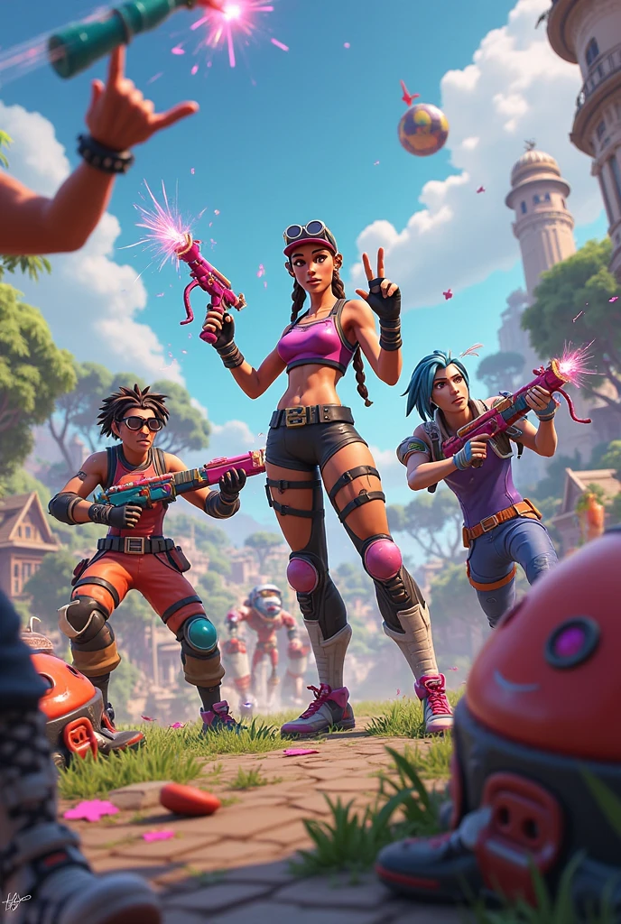 arafed college student in a bikini holding a baseball bat on a rock, muscular warrior women, unreal engine render + a goddess, fighter pose, badass pose, muscular sweat lara croft, fight pose, hot fire giantess, heroic muay thai stance pose, cinematic goddess body shot, akali from league of legends, dramatic powerful pose, fantasy style 8 k octane render（（（perhaps））） sky，Degenerator 