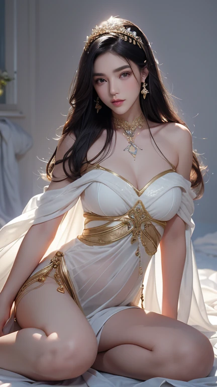 16 year old Pakistani girl , Wearing traditional Indian lahenga choli , Full body cover , White skin and slim figure , Very large breasts , Slim Belly , Beautiful Eyes , big , 8k quality photos,Lying in bed in a luxurious indoor bedroom