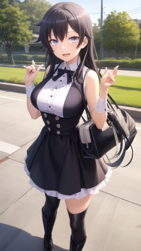 masterpiece, highest quality, One Girl, Thighs, beautiful girl, Flowers, Lots of small petals, Small waist, Official Art, RAWphotograph,Hands are precise、Face Light, Dynamic Lighting, Cinema Lighting, Ultra-realistic, High resolution, photograph, Sharp focus, Highly detailed eyes and face,Symmetrical face, whole body、Suit skirt、slit、Cleavage、Large Breasts、Embarrassing、Long Hair、はだけたThighs、美しいCleavage、Walking through the shopping district