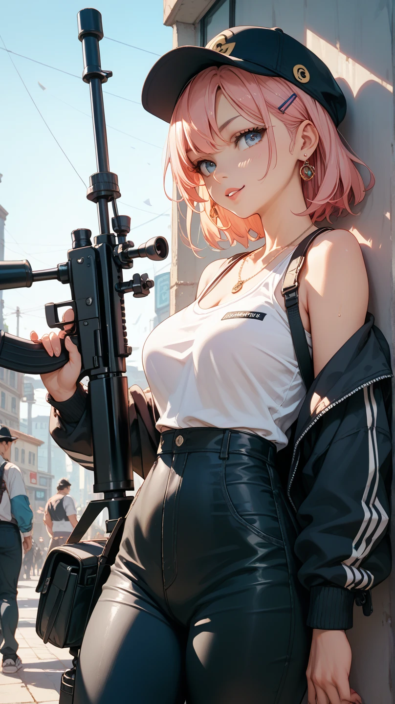 A holding my pistol