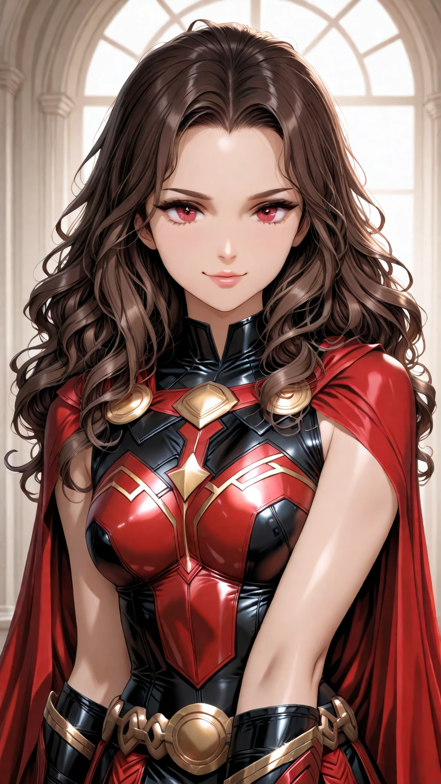 (masterpiece, best quality), intricate details,
(1girl), <lora:scarlet:0.8> Maximoff, leotard, cleavage, cape, gloves, helmet,