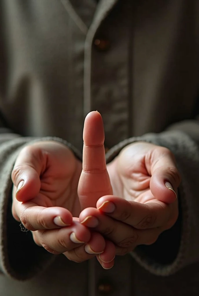 A woman holding a realistic penis-shaped object。
Please strive for realism