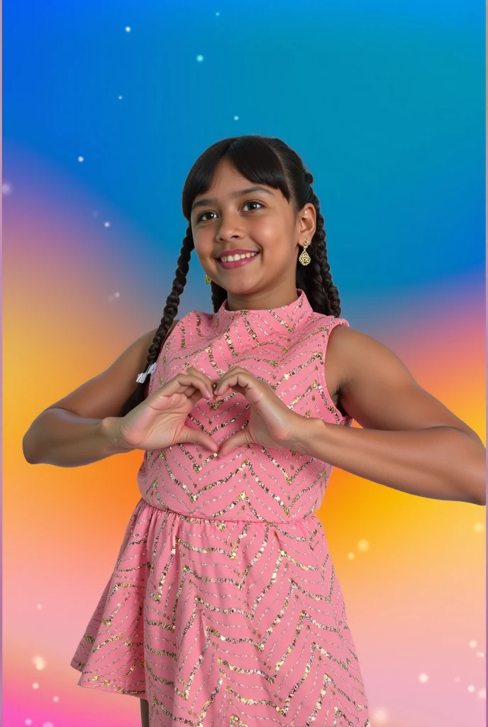 melhor qualidade)), ((obra de arte)), (detalhado), rosto perfeito, happy girl with 7 years age, hair with bangs, camiseta branca, vestindo saia balé rosa, looking like cartoon caracter.