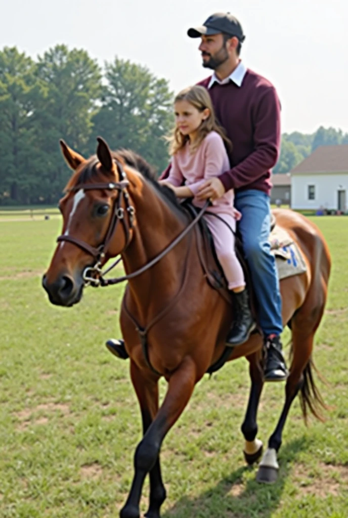 Baby sitting on horse