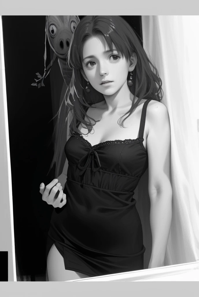 16k ultra-fine CG wallpaper, masterpiece, excellent picture quality, super delicate), (excellent light and shadow, delicate and beautiful), real smooth skin, bright face, 18K close-up perfect display, loli, cute, girl wearing exquisite sleeveless shirt and long skirt, lying prone on the white big bed, colorful jewel-like eyes.