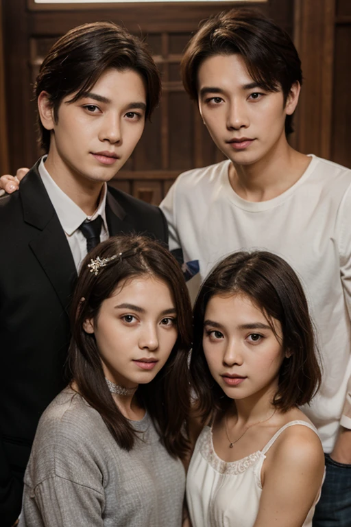 2 handsome man and 1 beautiful woman love triangle