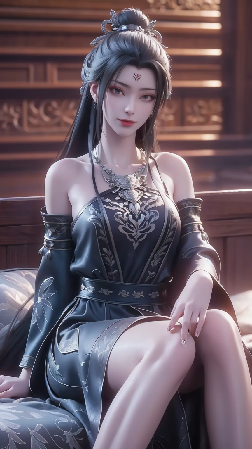 1girl, girl with long black hair, smiling, cheerful, girl is sitting among a wide expanse of flowers, surrounded by beautiful flowers, Calm and peaceful atmosphere, night, moonlight , Beautiful glowing butterflies surround the girl lighting up the darkness of the night, magic,Romantic, the night breeze blows the Sepoi Sepoi girl's hair, 