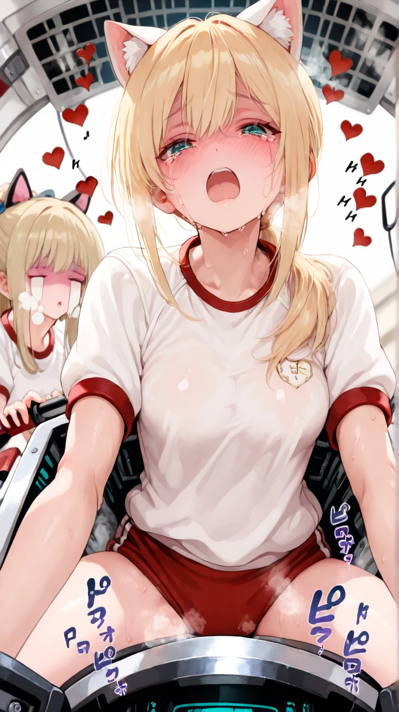 ((masterpiece, best quality)),high resolution,ultra detailed,8k,16k,detailed background,perfect lighting,detailed beautiful eyes,1girl,nsfw,embarrassed,blush,look at viewer,show off nipple,show off pussy,clitoris,steam,sweat,seductive eyes,close up face,from above, (pov:1.4),(front view:1.2),fisheye lens,open mouth,1boy,1penis,(vaginal,sex:1.4), penis in vagina,(happy smile:1.2),show off pussy,pussy juice,boy on top,face to face,in heat,spoken heart,(open arms for viewer),half-closed eyes,cum in vagina,(short_stature,dwarf,kawaii),kokonoe rin,blond hair,twintails,black eyes,flat_color,pale skin,in house,backpack,randoseru,gymwear