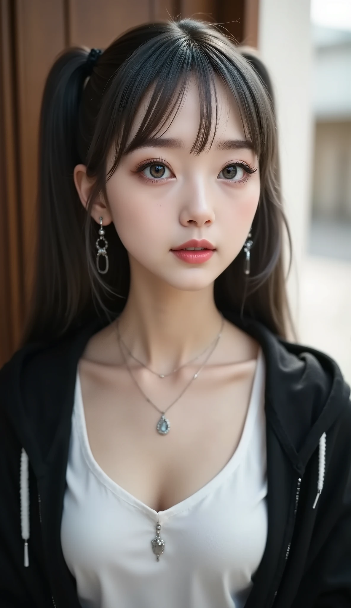 (((Baby Face, Young Face, idol face with lots of eyes, transcendental cute face))), (((Beautiful girl's body ))), slender body, Small beautiful breasts