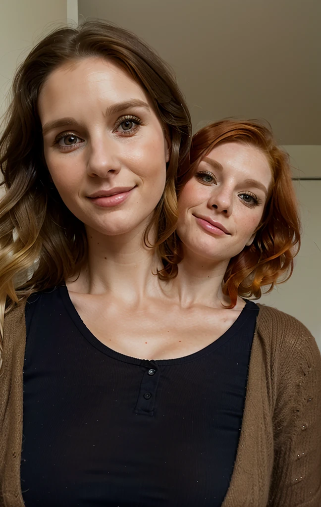 1girl, solo, realistic, rexia, ((ugly:1.5)), German woman, ((mat ((old woman)), ((wrinkled body)), (65-years-old), (German woman features), curly red hair, (German blue-eyes), long curly hair, hair bobbles, light freckles on cheeks and nose, eye wrinkles, plump lips, (German old body), she is Amanda and she has fair skin, (upper body and upper legs), (background: inside Honolulu guesthouse living room), nude and d, smilin(ginger-red hair))), (((selfie shot)))