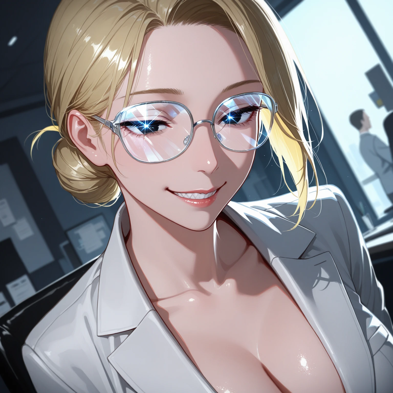 Prompt
detailed illustration, (front view), (side view),dynamic angle, ultra-detailed, illustration, clean line art, shading, anime, detailed eyes, detailed face, beautiful face, dramatic lighting, detailed illustration, dynamic angle, ultra-detailed, illustration, single woman, masterpiece, masterwork, beautiful,
Thin, willowy, lithe, a cup breasts, narrow hips, creamy white skin, pale skin tone, blonde hair in a bun, lab coat, glasses, professional, shy, quiet, mousy,