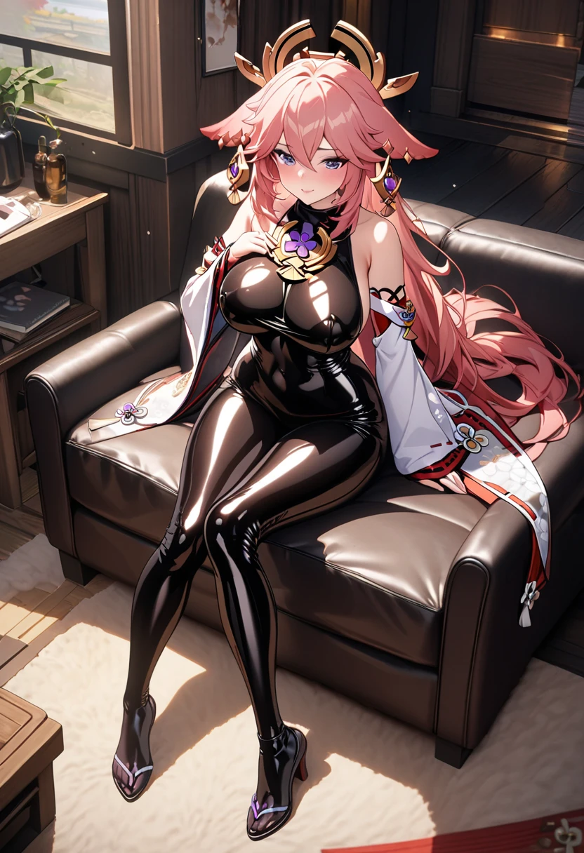 (masterpiece:1.7), (Very detailed:1.7), (highest quality:1.5), (animeの女の子:1.5), (((Wearing clothes))),(((Official Costume))),anime,Narmaya、 Pink Hair, Long Hair, (((Official Costume))),sofa、 (Detailed drawn eyes:1.8), (Very detailed eyes:1.8), ((Huge breasts:1.9)), View your viewers, whole body, (Ultra-high definition face), (Very detailed face:1.4), (curvy), (Big Hips:1.5), Beautiful body, Beautiful Face, chest proportion, Narrow waist, Shiny skin, (female knight), comfortable, Blushing, Long legs, Black tights on the left leg、Black band on right thigh、(night light), nightglow, night, smile, (Sitting)、(((Spread your hands in front of you、Cuddling Pose)))